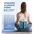 thumbnail image 4 of Faja lumbar CAMRIER para aliviar el dolor lumbar con almohadilla lumbar 3D, 6 unidades con tiras alternativas para hombre y mujer, soporte lumbar de malla suave y transpirable para hernia discal y ciá, 4 of 5