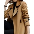 thumbnail image 3 of Gvmfive Women Lapel Neck Belt Coat Jacket, 3 of 8