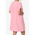 thumbnail image 4 of Robe Mini Babydoll en Gaze de Coton à Manches Courtes Col en V Décontractée pour Femmes, 4 of 7
