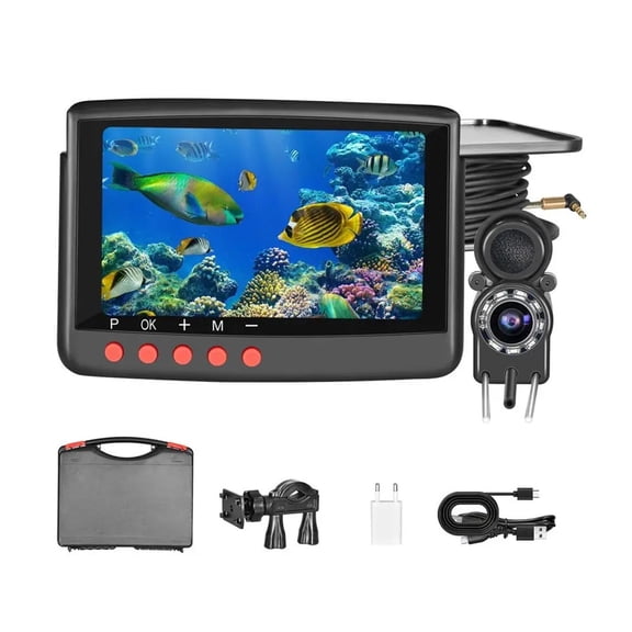 5" 4K HD Underwater Fishing Camera with 8 IR Lights, Portable Fish Finder