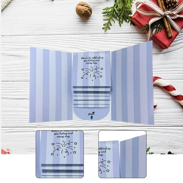 Folleto de tarjetas de felicitación, soporte para tarjetas de regalo, recuerdo de vacaciones, sobre, folleto, soporte para tarjetas, libro para Blanco