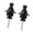 Black M, variant on SDFGTstore Pack of 2 Strap Buttons Guitar Hardware Guitar Strap Locks for Electric Guitars