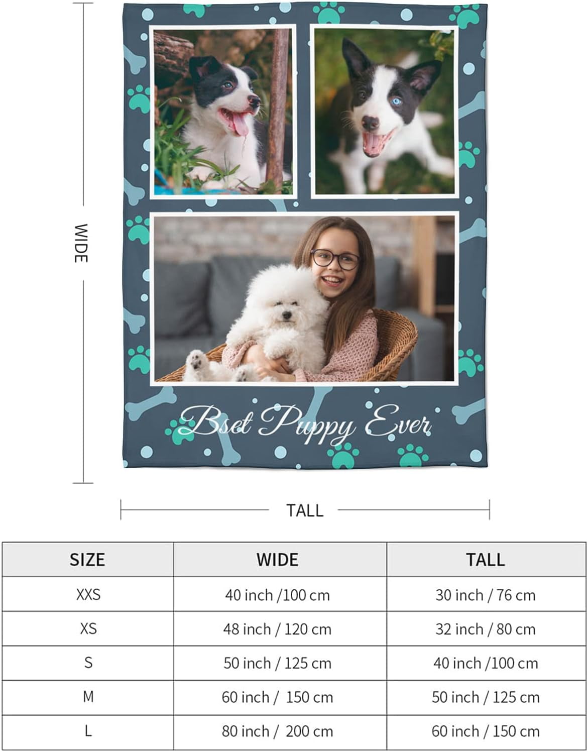 Customized Blankets with Photos Personalized Picture Collage Throw Blanket Soft Using My Own Photo Custom Personalized Christmas Warm Gifts for Women Men Family Friends