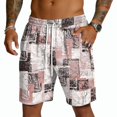 thumbnail image 4 of Men's Shorts Casual Summer Loose Fit Bermuda Shorts Elastic Waist Drawstring Pants with Pockets, 4 of 5