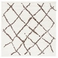 thumbnail image 2 of SAFAVIEH Berber Bentley Geometric Shag Area Rug, Creme/Brown, 5'1" x 5'1" Square, 2 of 12
