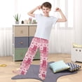 thumbnail image 5 of Kids' Pajama Pants Soft Relaxed Fit Sleep Pants Lounge Pants with Pockets Cherry Pattern with Bows X-Large, 5 of 9