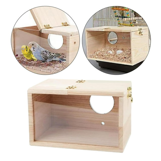 Colaxi Bird Nest Box Parakeet Nesting Box with Clear Window, Hanging House Mating Box Bird Nest House for Lovebirds Cockatiel Budgie