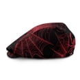 thumbnail image 2 of FUIALDOLG Red Spider Web Print Retro Flat Cap, Comfort Light Polyester Newsboy Hat for Travel Driving Outings, 2 of 4