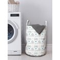 thumbnail image 3 of Bicycle Laundry Bag, Diverse Size Repeating Nostalgic Bikes with Heart and Leaf Motifs Hipster Art, Basket with Handles Drawstring Closure for Laundromats, 13" x 19", Soft Pink Blue, by Ambesonne, 3 of 4