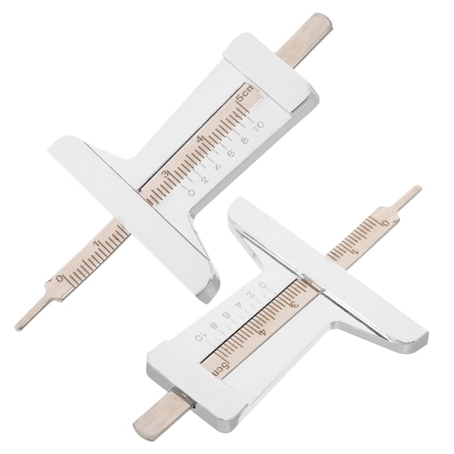 BESTYASH 2Ud Medidor De Profundidad De Neumáticos Para Herramienta Precisa Color Plateado