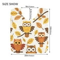 thumbnail image 3 of Toilet Rug U-Shaped Bathroom Rugs Non-Slip Soft Plush Machine Washable Contour Bath Mat Owls and Fall Leaf 24x20, 3 of 9