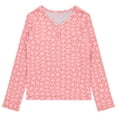 thumbnail image 3 of BTween Girls 4-Pack Long Sleeve Fashion Ribbed Tops - 100% Cotton, Fun & Vibrant Designs, Blush, 14/16, 3 of 5