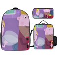 thumbnail image 1 of Ben Holly’s Little Kingdom Backpack 3 Piece Kit Large Bookbag Convenient Lunch Boxes and Functional Pen Case, 1 of 4