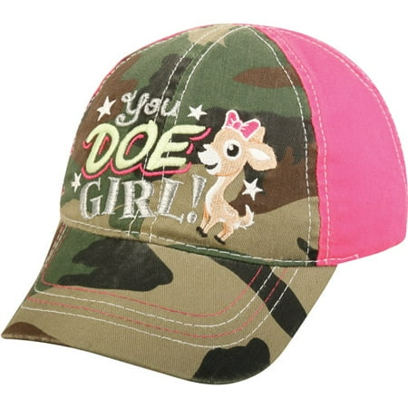 Toddler Girls' "You Doe Girl" Camouflage Hat, Pink