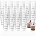 thumbnail image 2 of 50/100 Pcs Tasses à Dessert avec Cuillères 95ML Mini Tasses à Gâteau Réutilisables Tasses à Parfait Apéritif Tasses Empilables pour Pudding Tasses de Service pour Dessert Pudding Mousse Yaourt Collations, 2 of 5