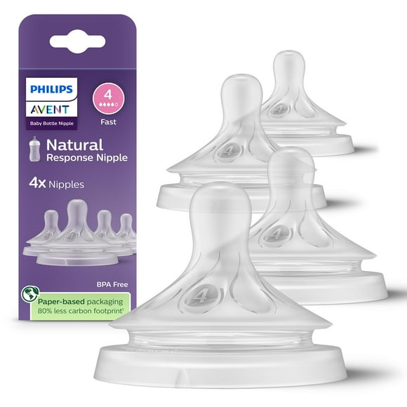 Tetinas para Biberón AVENT Natural Response Flujo Rápido Paquete de 4