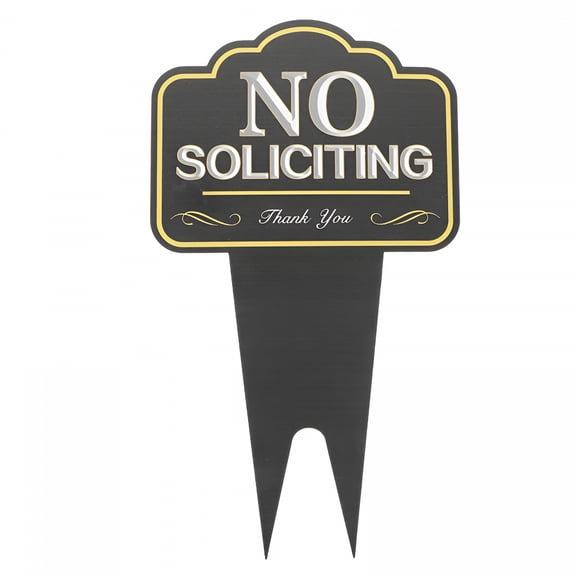 XIBUFE 2026 New Metal No Soliciting Sign,No Soliciting Signs for Home,No Soliciting Sign for Front Door,1Pcs for House Yard Stake 35.0X20.0X0.5"Rectangle Garden