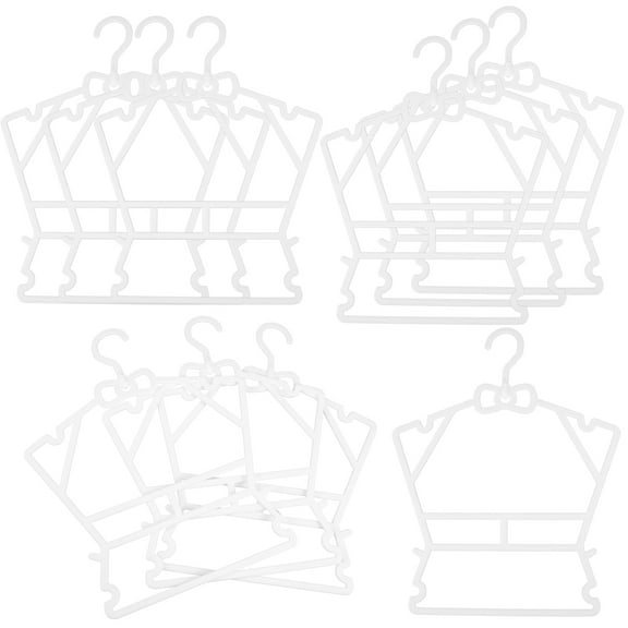 Homoyoyo 10Pcs White Plastic Rotating Hook Hangers Sturdy Clothes Organizer for Kids and Infant Clothing Storage