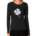 thumbnail image 1 of Tstars Womens Gifts for Irish St Patricks Day Lucky Charm Clover St Patricks Day Beautiful Shirts Gift for Her Irish Shirt Pride Proud Irish Women Long Sleeve Graphic T Shirt, 1 of 4