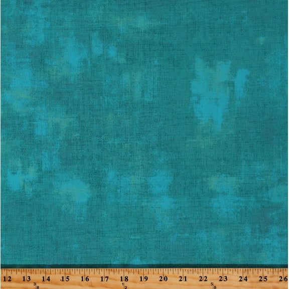 Cotton Grunge Ocean Basic Solid Turquoise Cotton Fabric Print by the Yard (30150-228)