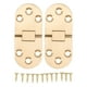 thumbnail image 1 of 2 juegos de bisagras plegables de latón de 180 grados con borde redondo, resistentes a la corrosión y con tornillos para mesa plegable y máquina de coser de 2,5 mm/0,10 pulgadas., 1 of 14