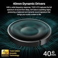 thumbnail image 4 of TOZO HT2 Hybrid Active Noise Cancelling Headphones, Wireless Over Ear Bluetooth Headphones, 60H Playtime, Hi-Res Audio Custom EQ via App Deep Bass Comfort Fit Ear Cups, for Home Office Travel, 4 of 5