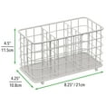 thumbnail image 5 of mDesign Metal Wire Kitchen Cutlery/Utensil Storage Bin, 3 Sections - Gray, 5 of 7