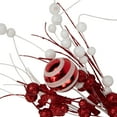 thumbnail image 2 of Northlight 24" Red and White Pearls and Swirls Christmas Spray, 2 of 4