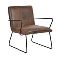 thumbnail image 2 of CRO Decor Metal Accent Leisure Chair with Suede Upholstery in Dark Brown, 2 of 8