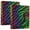 Fluorescent Stripes, variant on D-shaped Binder with 3 Ring - PVC Waterproof 1.5 in Binder with Clear Pocket, The Presented Colorful Dots ,1 pack