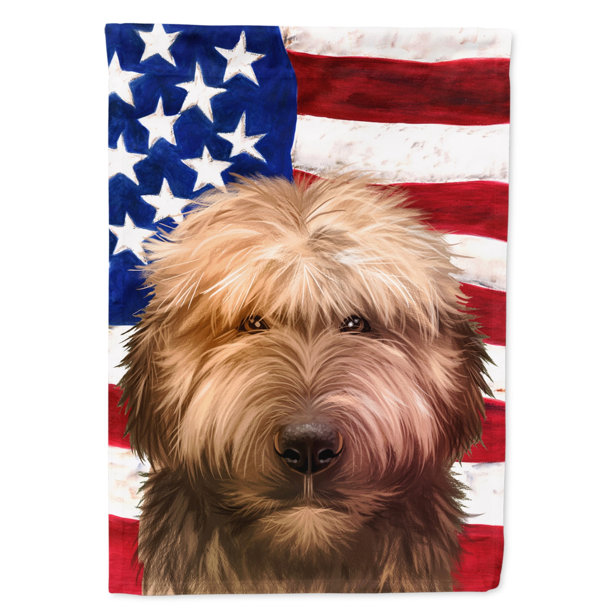 Briard Dog American Flag Garden Flag
