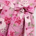 thumbnail image 6 of Odeerbi Toddler Girls Floral Princess Dress Ruffle Sleeve Bowknot Gowns Birthday Party Dress Children's Printed Bow Dress Stage Performance Outfits Pink, 6 of 9