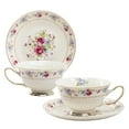 thumbnail image 3 of Gracie China Floral Bouquet 6-Piece Floral Pink Porcelain Tea Serving Set, 3 of 5
