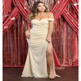 thumbnail image 1 of Formal Dress Shops Inc Off The Shoulder Bodycon Dress Champagne 4, 1 of 4