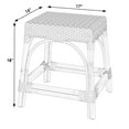 thumbnail image 5 of Pemberly Row Rattan Rectangular 18" Dining Stool - Gray/White, 5 of 6