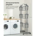 thumbnail image 5 of SONGMICS Clothes Drying Rack Stand 4-Tier, Laundry Drying Rack, Rolling Clothes Horses Dryer Rack, Gray, 5 of 5