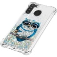 thumbnail image 6 of Compatible with Samsung Galaxy A21 Case Liquid Glitter Cute Stylish Slim TPU Silicone Quicksand Sparkle Shockproof Protective case for Women Girls Case for Samsung Galaxy A21 Pearl Owl YB, 6 of 12