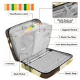 thumbnail image 4 of Haosy Accordion File Organizer Zipper Binder 500 Sheet 6-Tab Expanding File Folder Multi-Pocket 1.2 Inch 3 Ring Brown Cream Roses, 4 of 7