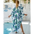 thumbnail image 3 of Kaftan Dresses for Women Fancy Long Caftans Loungewear Plus Size moomoo Dress Loose Bathrobe Batwing Sleeve Homewear Loose Beach Cover Ups Resort Dress, 3 of 8