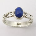 thumbnail image 3 of 925 Sterling Silver Beautiful Cabochon Lapis Lazuli Tibetan Celtic Ring Size 7, 3 of 3