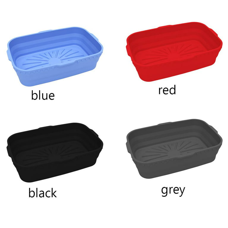 Rectangle Oven Baking Tray Baking Baskets Silicone Pot Heating Baking Pan  For Ninja Air Fryer Kitchen Accessories 22.5x13x6.5cm