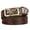 Brown Silver, variant on Western Cowboy Ratchet Belt Western Leather Belts Women for Men Automatic Buckle-No Box