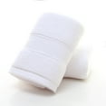thumbnail image 1 of Nvzi 6 paños de baño blancos de 35x75 cm, de algodón, absorbentes, ideales para usar como toallas de ducha., 1 of 5