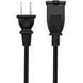 thumbnail image 3 of Short 1-Foot Nema 1-15P to 1-15R Extension Cable,US 2-Prong Male-Female Extension Power Cord (NO Polarized), 3 of 10