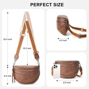 LATMAP Crossbody Sling Bag For Women&Men Brown
