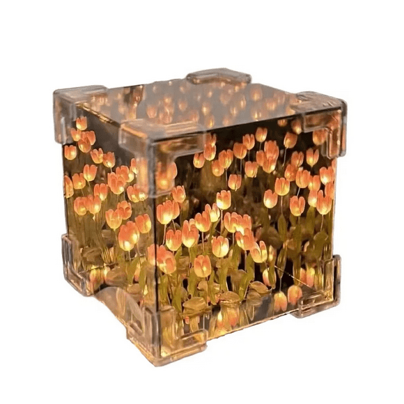 21 Diy Cubo De Rubik Lámpara Noche De Tulipanes Con Espejo