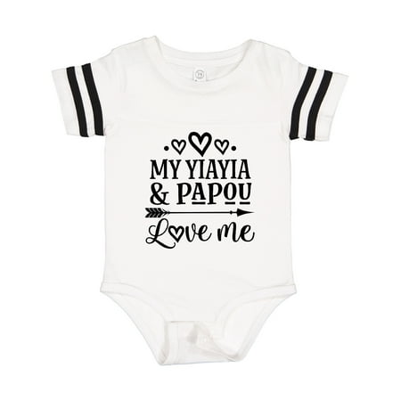

Inktastic YiaYia and Papou Love Me Granddaughter Gift Baby Girl Bodysuit