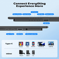 thumbnail image 2 of Portable Gaming Monitor 23.8",Laptop Screen Extender External Display 1080P 100Hz,USB C/HDMI Second Display with Speakers for Windows/Mac/Android/IOS/PS4/Switch/Xbox, 2 of 6