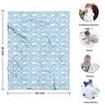 thumbnail image 4 of Light Blue Cartoon Unicorn Cloud Pattern Blanket,Comfortable Soft Flannel Throw Blanket,All Season,Warm Lightweight Blankets for Sofa Bed Couch Living Room Chair,30"x40", 4 of 4