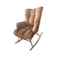 thumbnail image 4 of Mecedora,Mecedora Exterior Respaldo Ajustable Moderno,Cojín grueso Casual Sofá perezoso Silla Muebles,Apoyabrazos del sillón perezoso mecedor del jardín,Sillón mecedora con respaldo marrón, 4 of 8